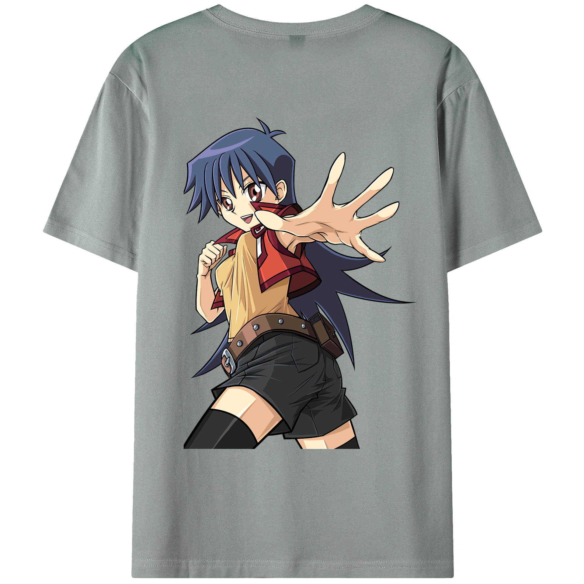 （画像用） 遊☆戯☆王 Yu-Gi-Oh! 綿100％ メンズ半袖Tシャツ（バックプリント） 通気性